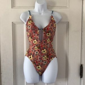 One Piece Floral Swimsuit
